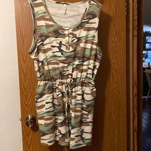 New never worn Now N Forever Camouflage Sleeveless Short Romper size 1X